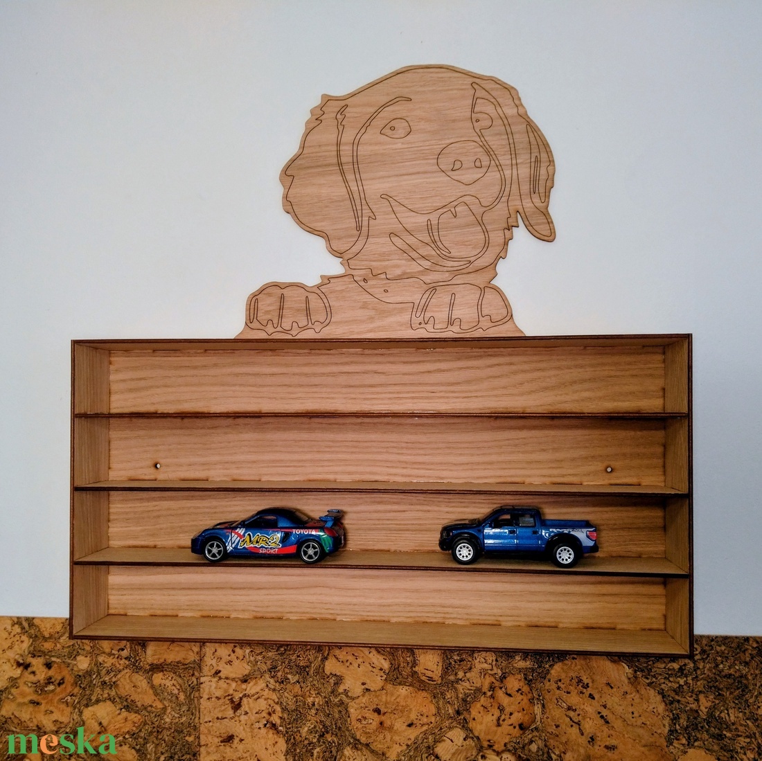 Kutyusos fali polc gyerekszobába � fa játék- és tárolópolc - otthon & életmód - bútor - polc - Meska.hu