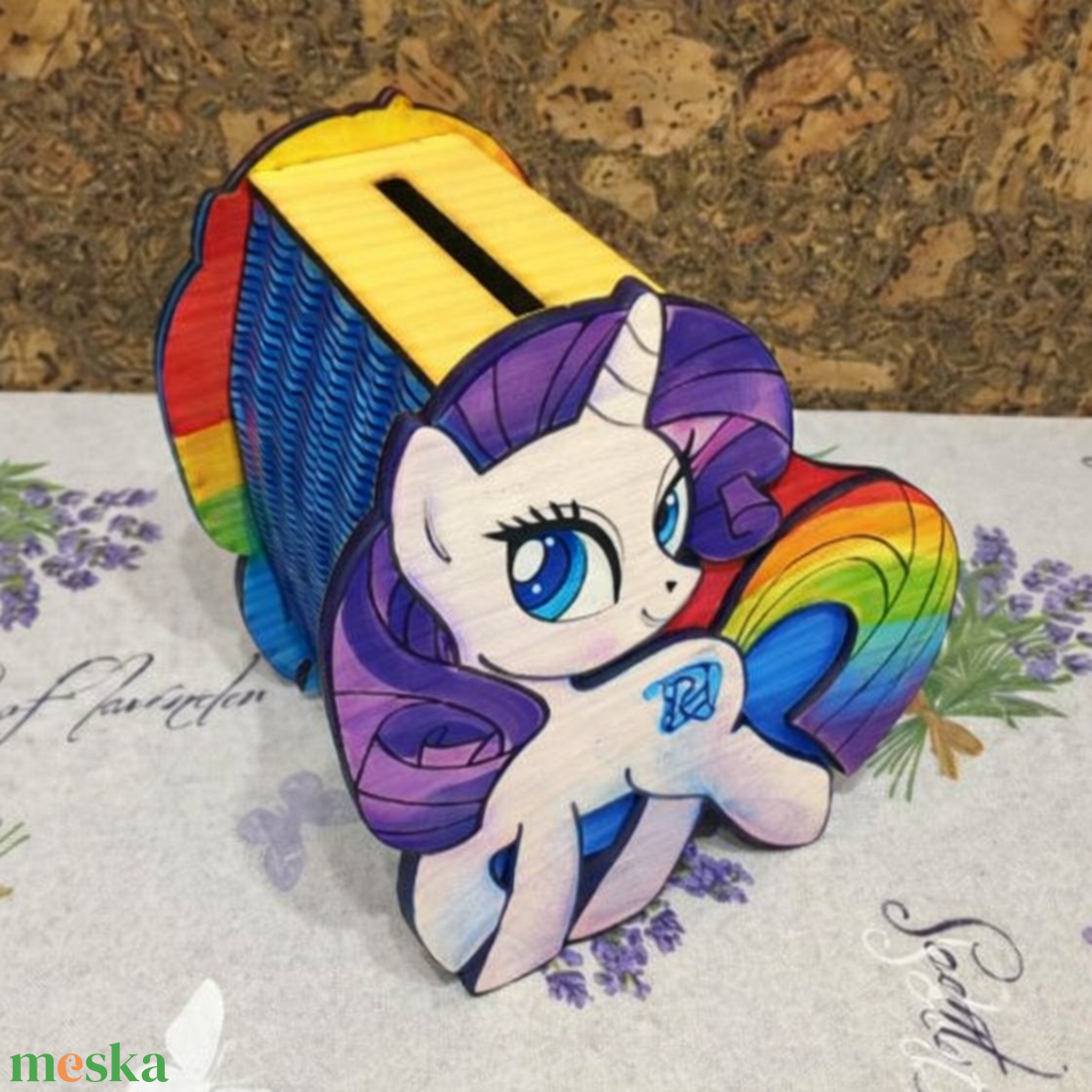 Unikornisos persely � Festhető fa persely gyerekeknek, kreatív DIY ajándék - otthon & életmód - dekoráció - asztal és polc dekoráció - persely - Meska.hu