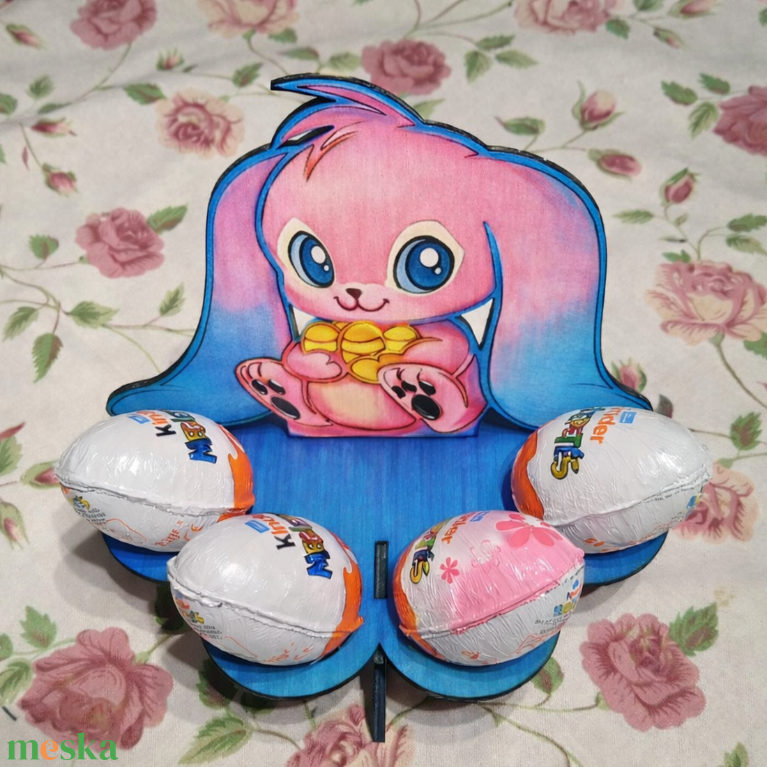 Festhető tojástartó asztaldísz � Nyuszis húsvéti fa dekoráció, kreatív DIY - ünnepi díszek, dekorációk - húsvéti díszek és dekorációk - húsvéti tojástartó - Meska.hu