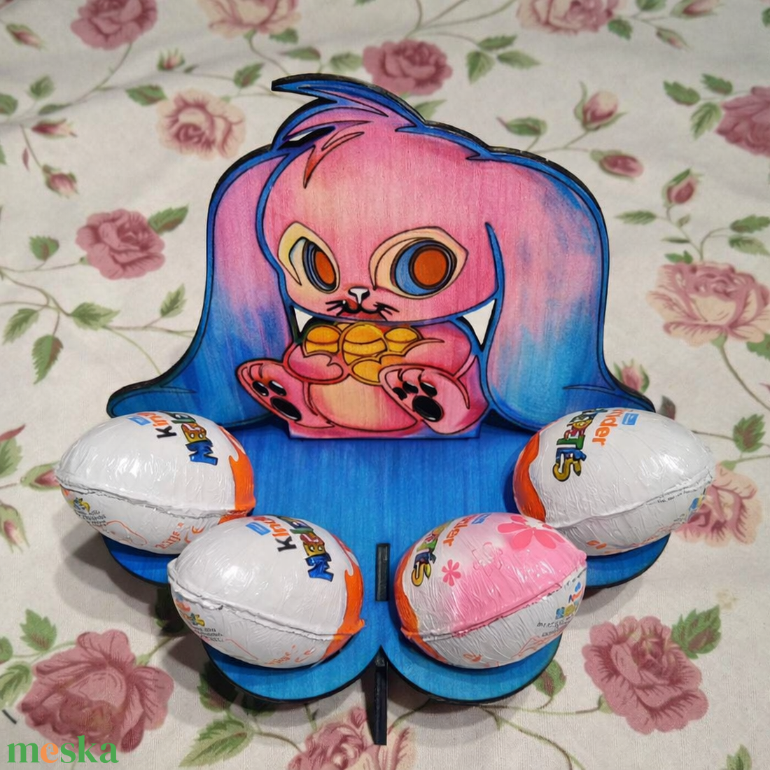 Festhető tojástartó asztaldísz � Nyuszis húsvéti fa dekoráció, kreatív DIY - ünnepi díszek, dekorációk - húsvéti díszek és dekorációk - húsvéti tojástartó - Meska.hu