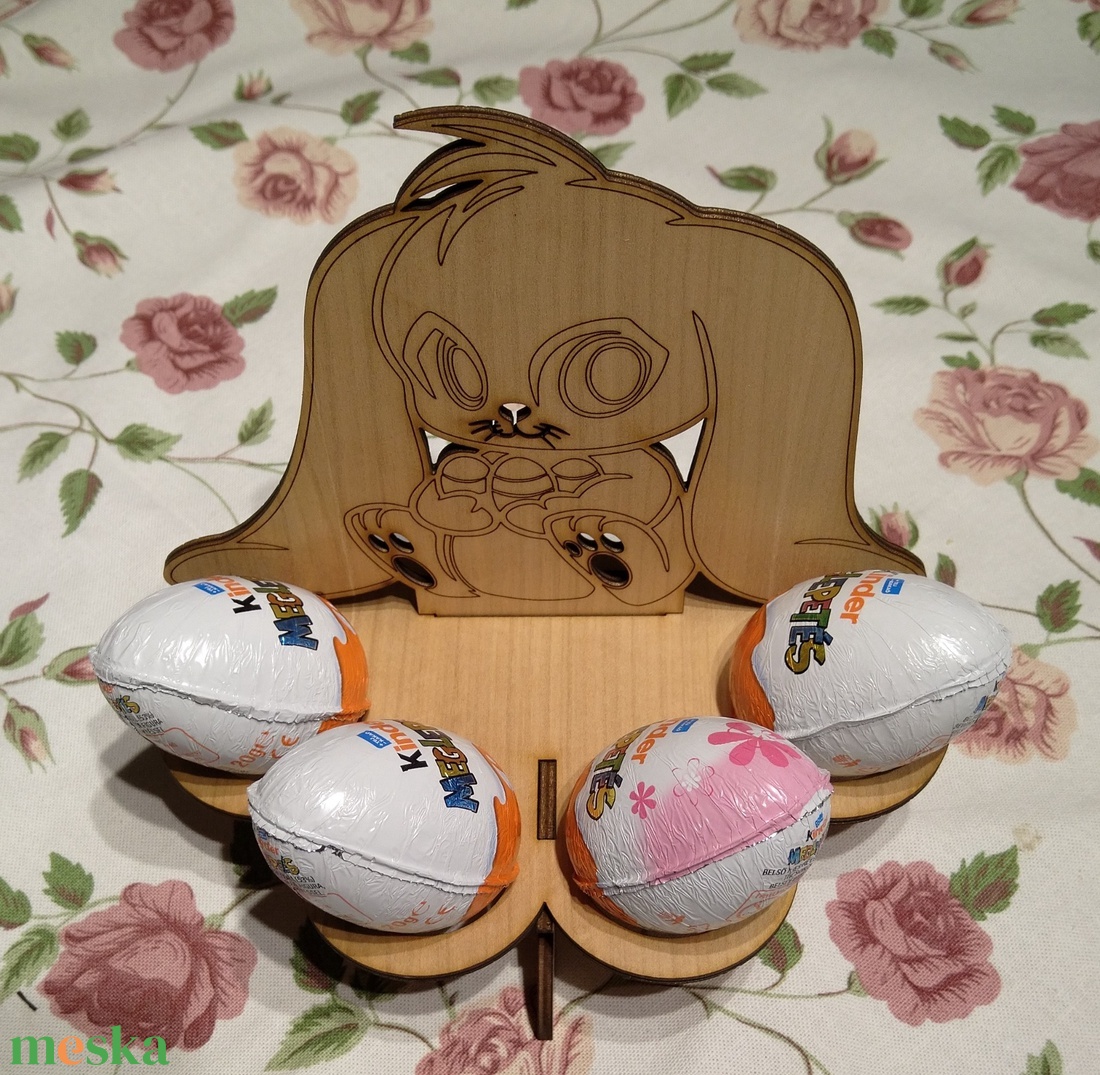 Festhető tojástartó asztaldísz � Nyuszis húsvéti fa dekoráció, kreatív DIY - ünnepi díszek, dekorációk - húsvéti díszek és dekorációk - húsvéti tojástartó - Meska.hu