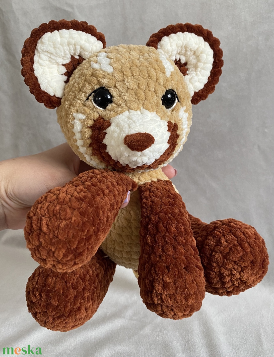 Horgolt vörös panda - játék & sport - plüssállat & játékfigura - maci - Meska.hu