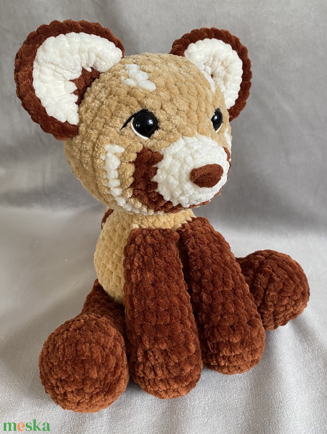 Horgolt vörös panda - játék & sport - plüssállat & játékfigura - maci - Meska.hu