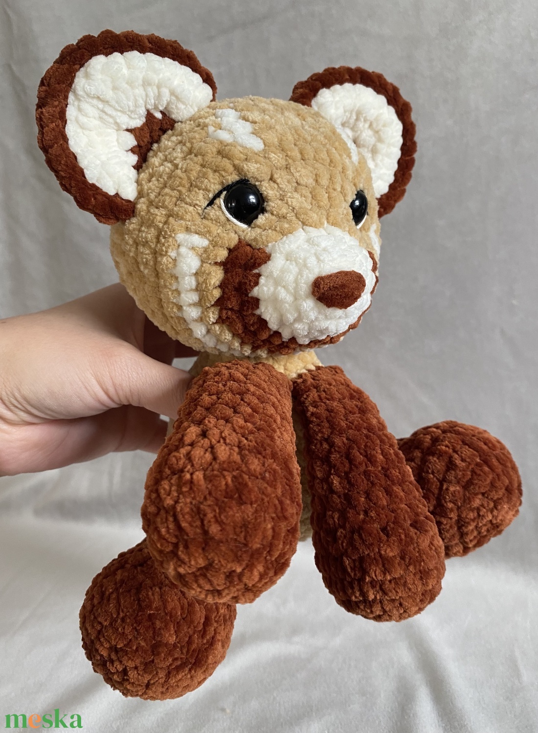 Horgolt vörös panda - játék & sport - plüssállat & játékfigura - maci - Meska.hu