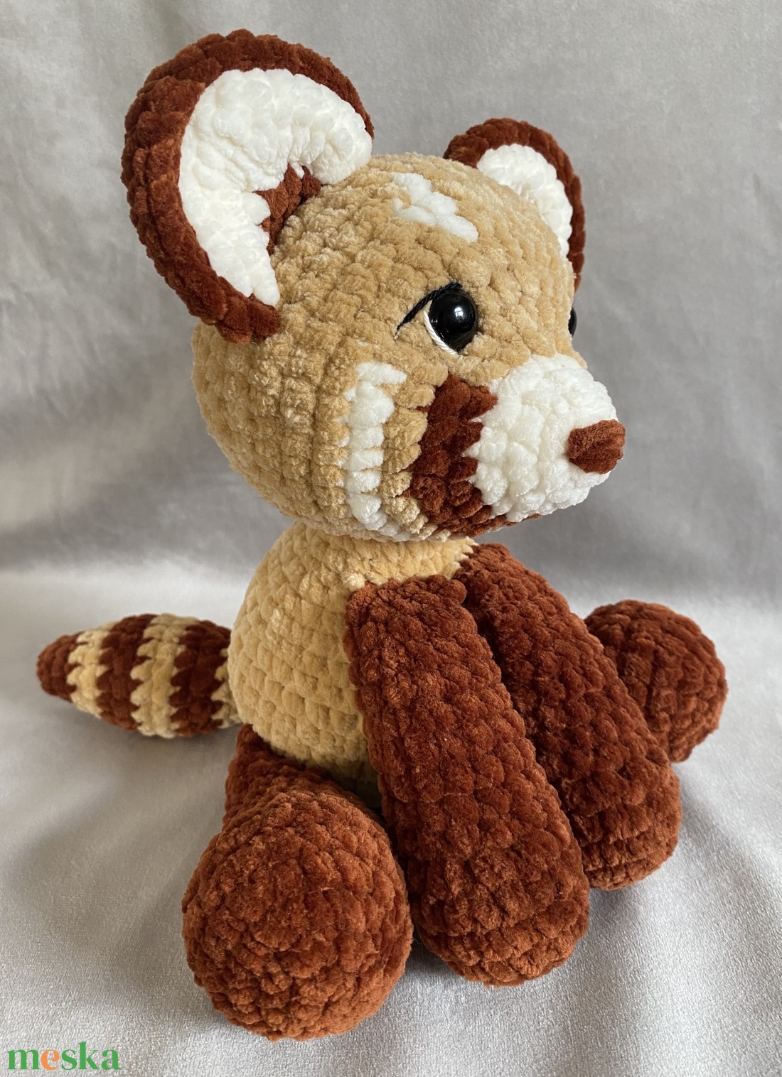 Horgolt vörös panda - játék & sport - plüssállat & játékfigura - maci - Meska.hu