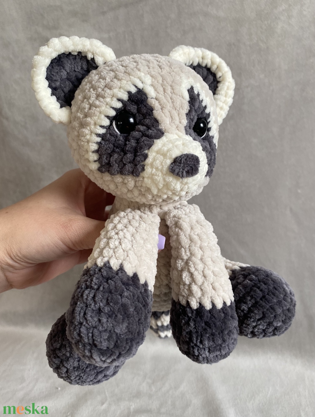 Horgolt mosómedve - játék & sport - plüssállat & játékfigura - maci - Meska.hu