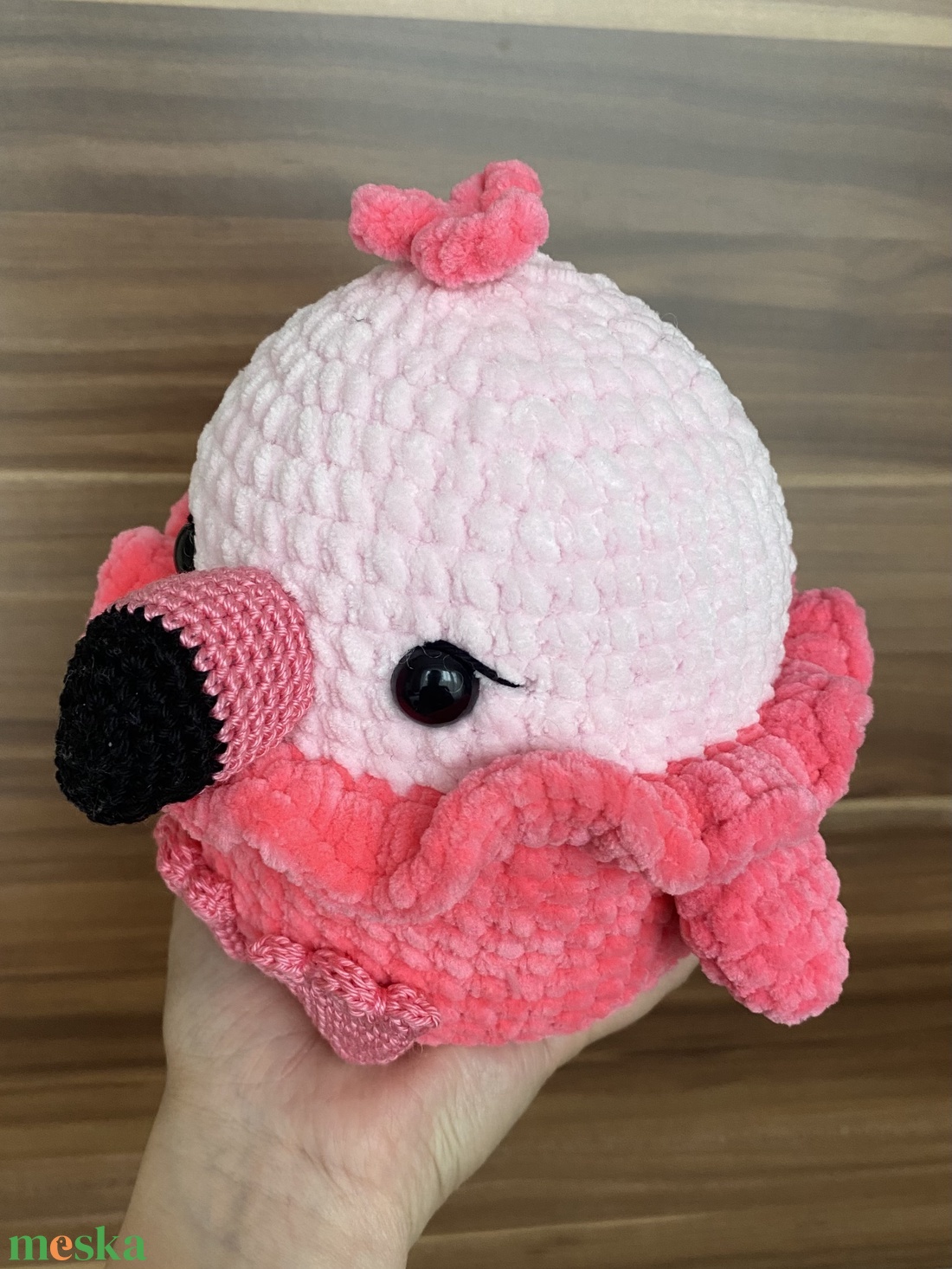 Horgolt flamingó - játék & sport - plüssállat & játékfigura - madár - Meska.hu