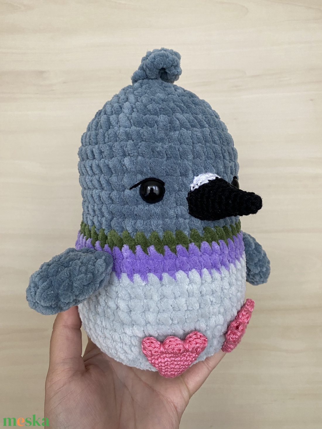 Horgolt galamb - játék & sport - plüssállat & játékfigura - madár - Meska.hu