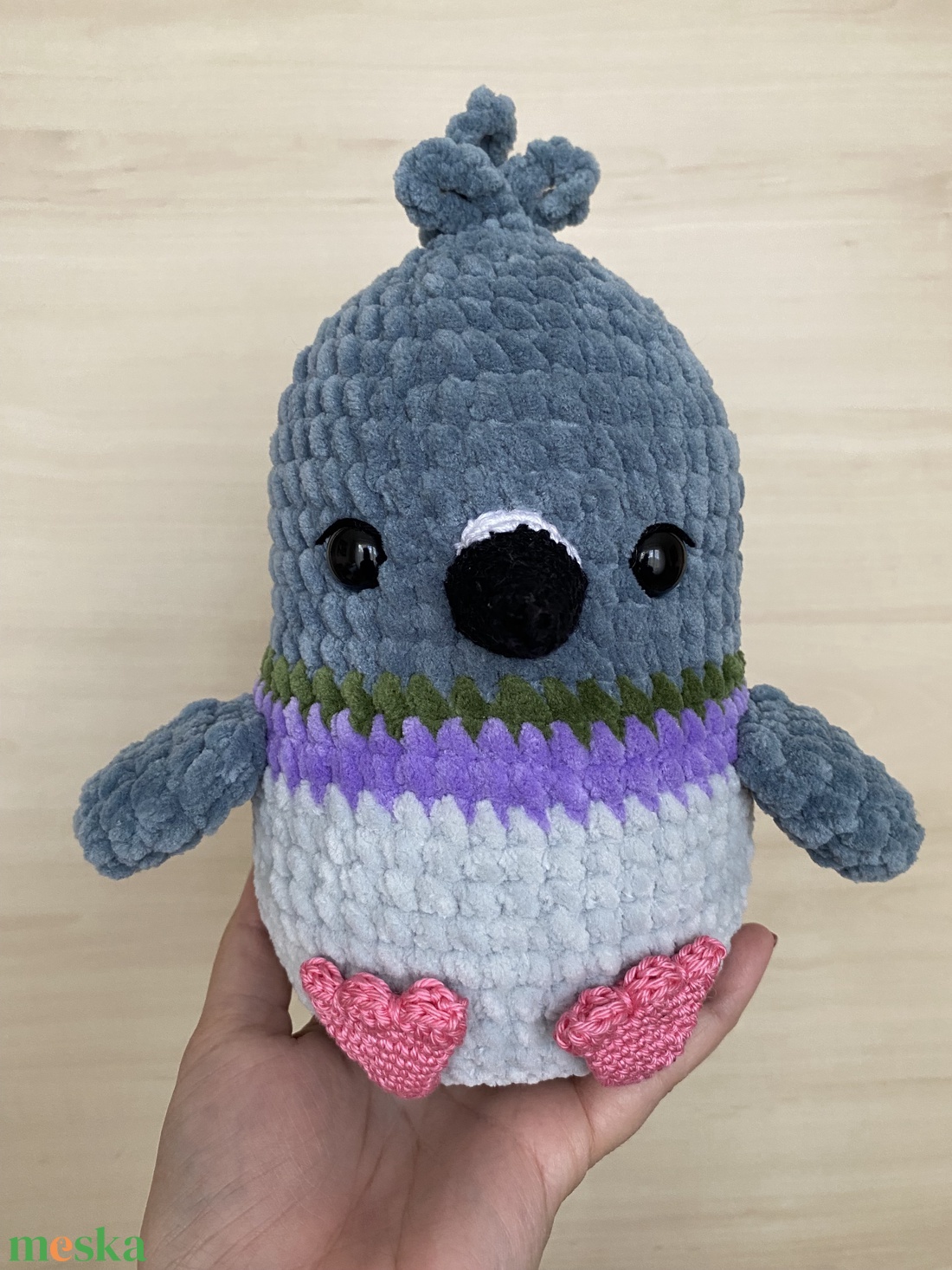 Horgolt galamb - játék & sport - plüssállat & játékfigura - madár - Meska.hu