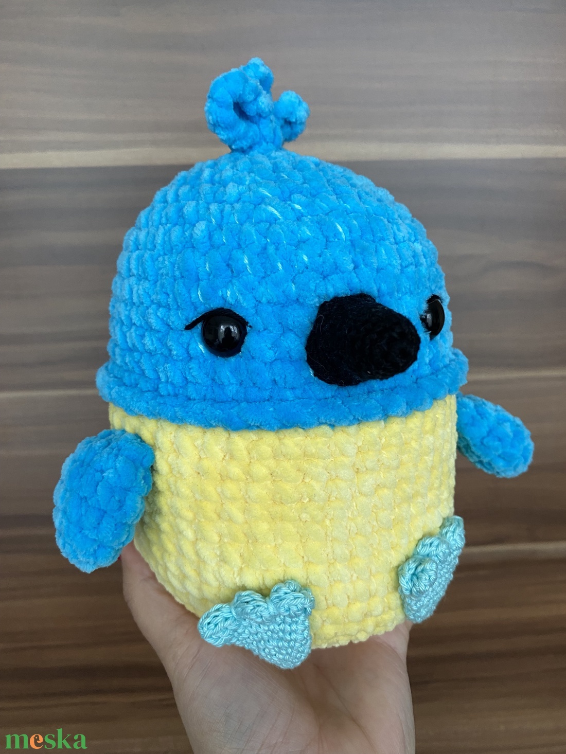 Horgolt cinege - játék & sport - plüssállat & játékfigura - madár - Meska.hu