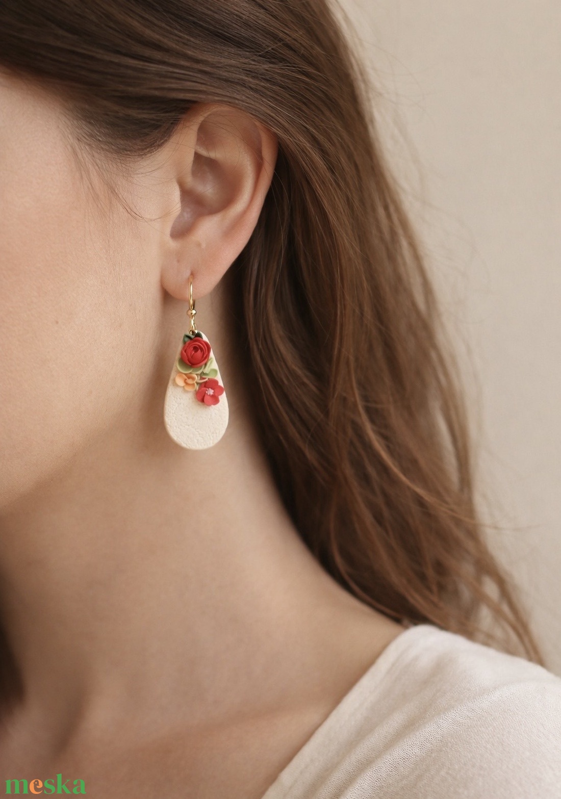 Camilla fülbevaló - ékszer - fülbevaló - lógó csepp fülbevaló - Meska.hu