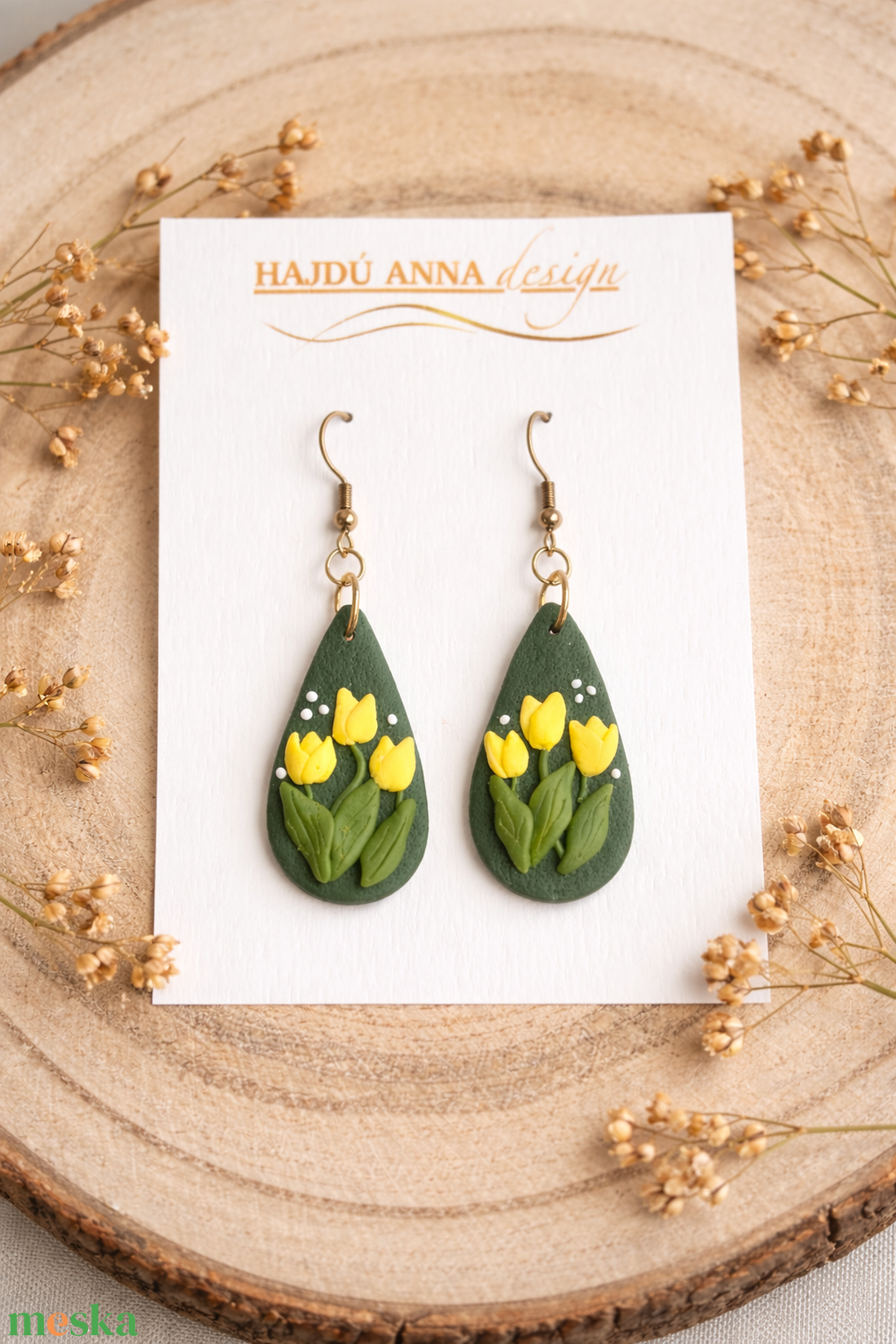 Tulip Lady fülbevaló - ékszer - fülbevaló - lógó fülbevaló - Meska.hu