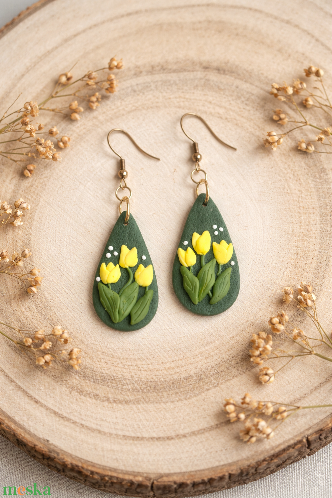 Tulip Lady fülbevaló - ékszer - fülbevaló - lógó fülbevaló - Meska.hu