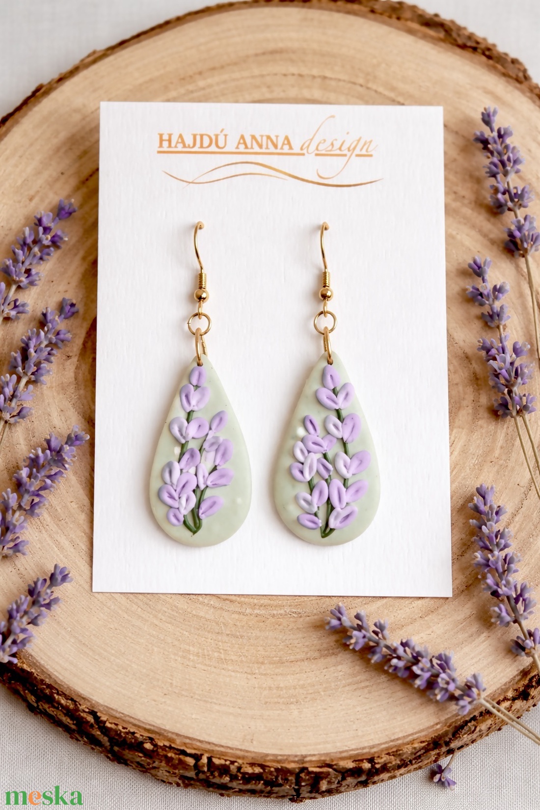 Lady Lavender fülbevaló - ékszer - fülbevaló - lógó fülbevaló - Meska.hu