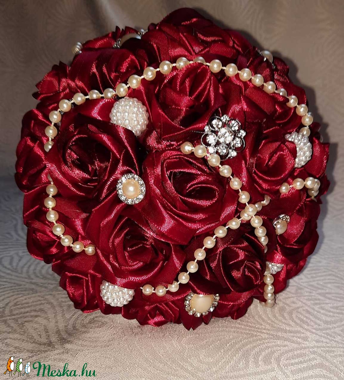 Burgundy elegancia - esküvő - menyasszonyi- és dobócsokor - Meska.hu Burgundy elegancia - esküvő - menyasszonyi- és dobócsokor - Meska.hu