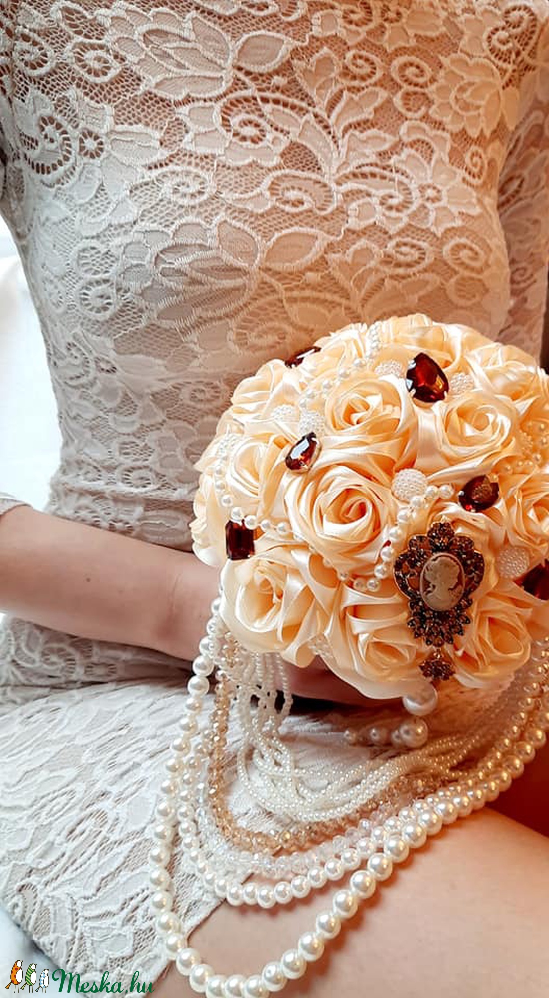 Viktoriánus elegancia - esküvő - menyasszonyi- és dobócsokor - Meska.hu