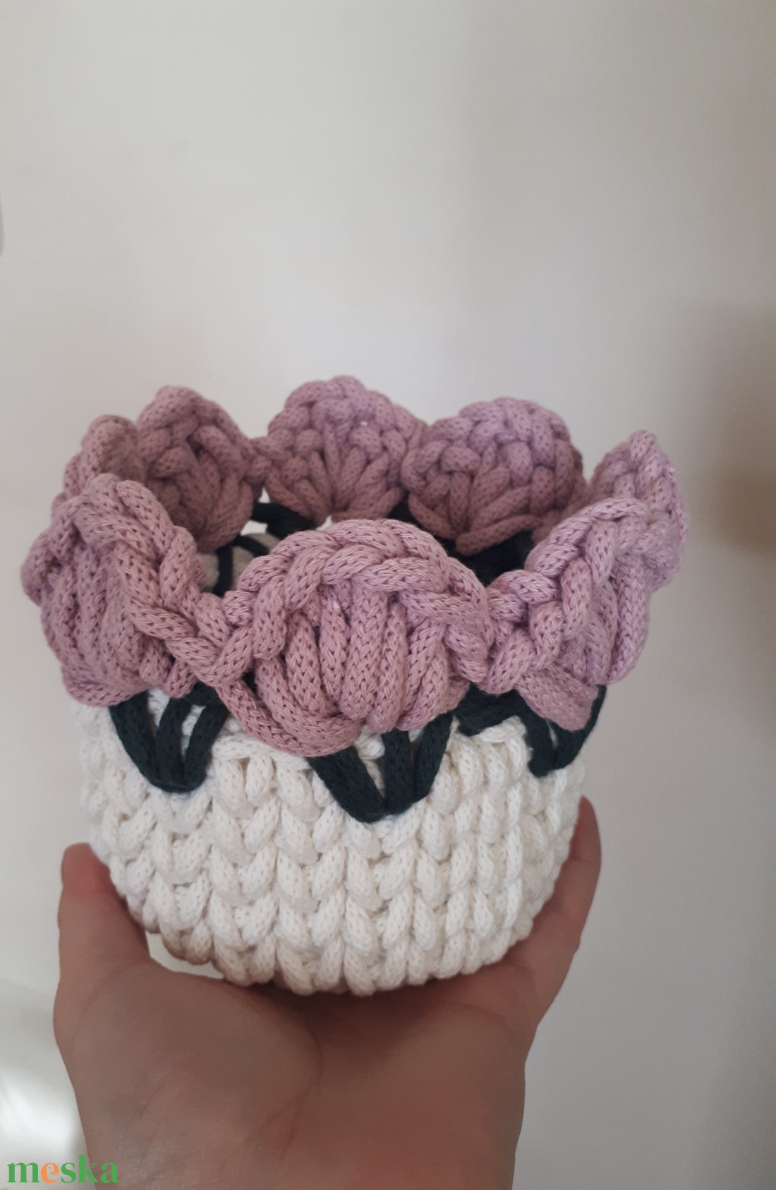 Mini virágos tárolókosár -  - Meska.hu