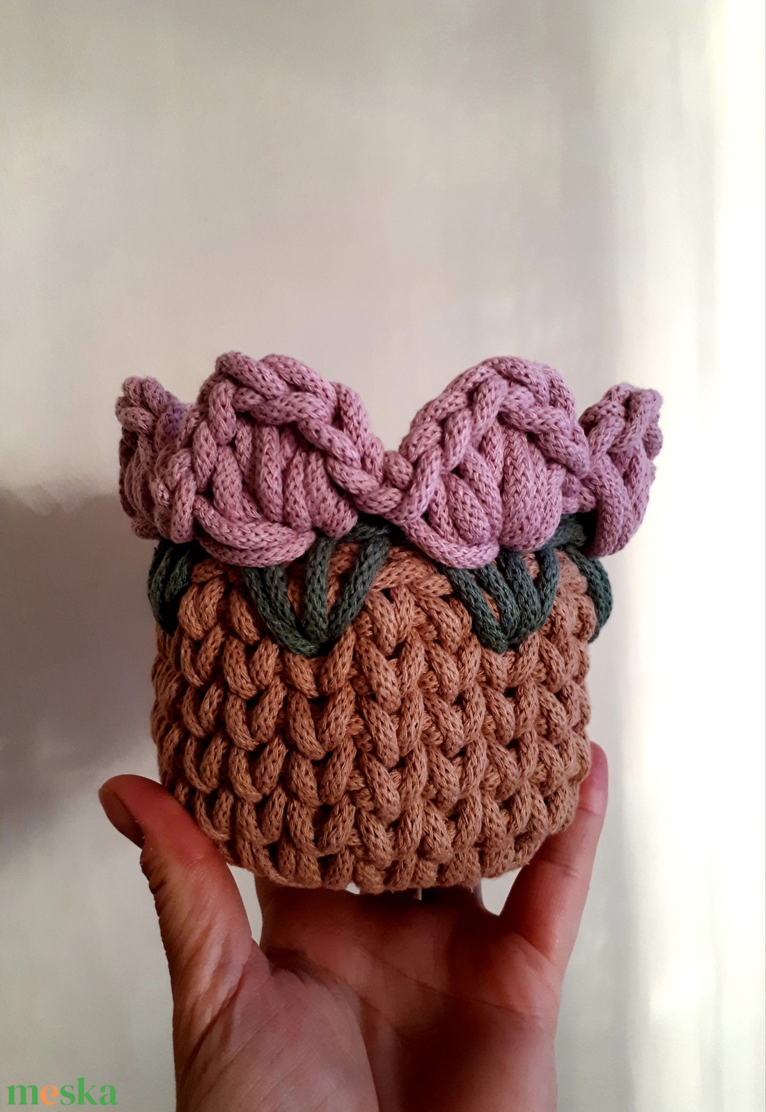 Mini virágos tárolókosár -  - Meska.hu