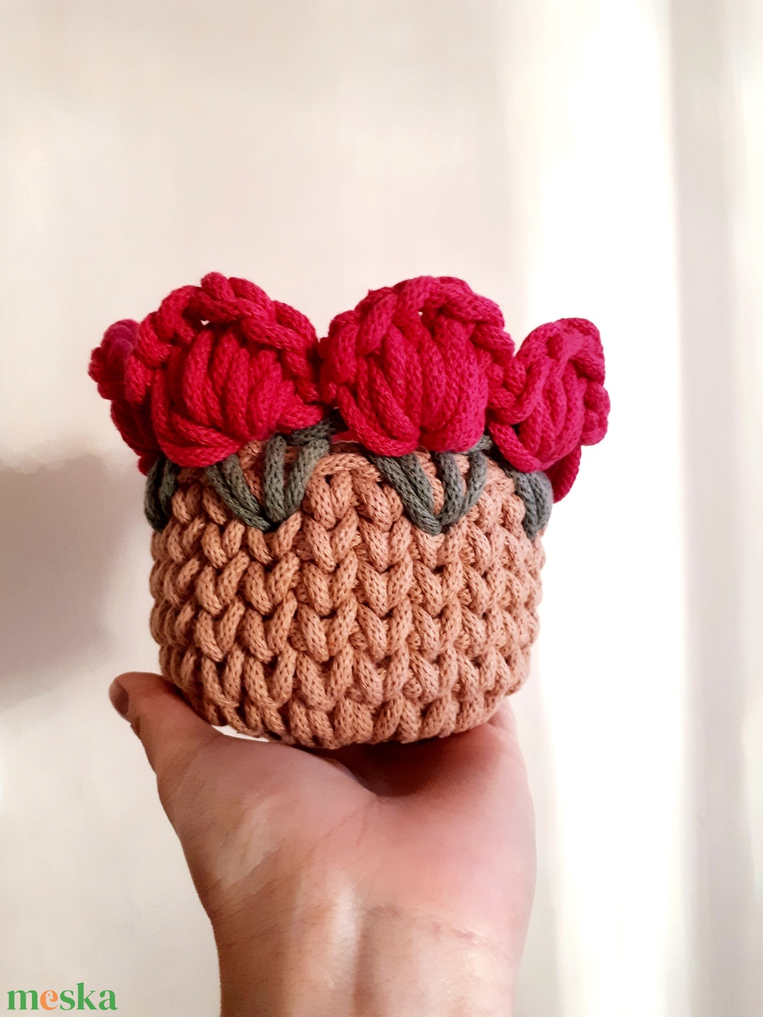 Mini virágos tárolókosár -  - Meska.hu