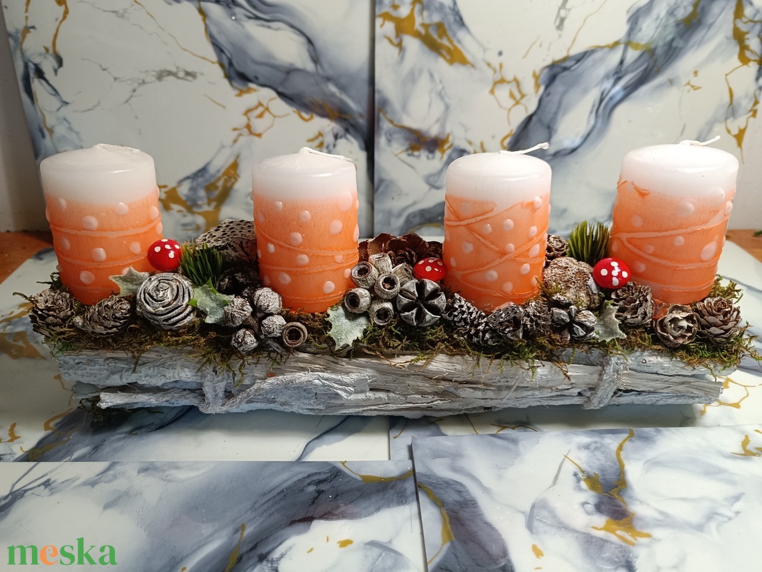 Pöttyös adventi koszorú - karácsony - adventi díszek - adventi koszorú - Meska.hu