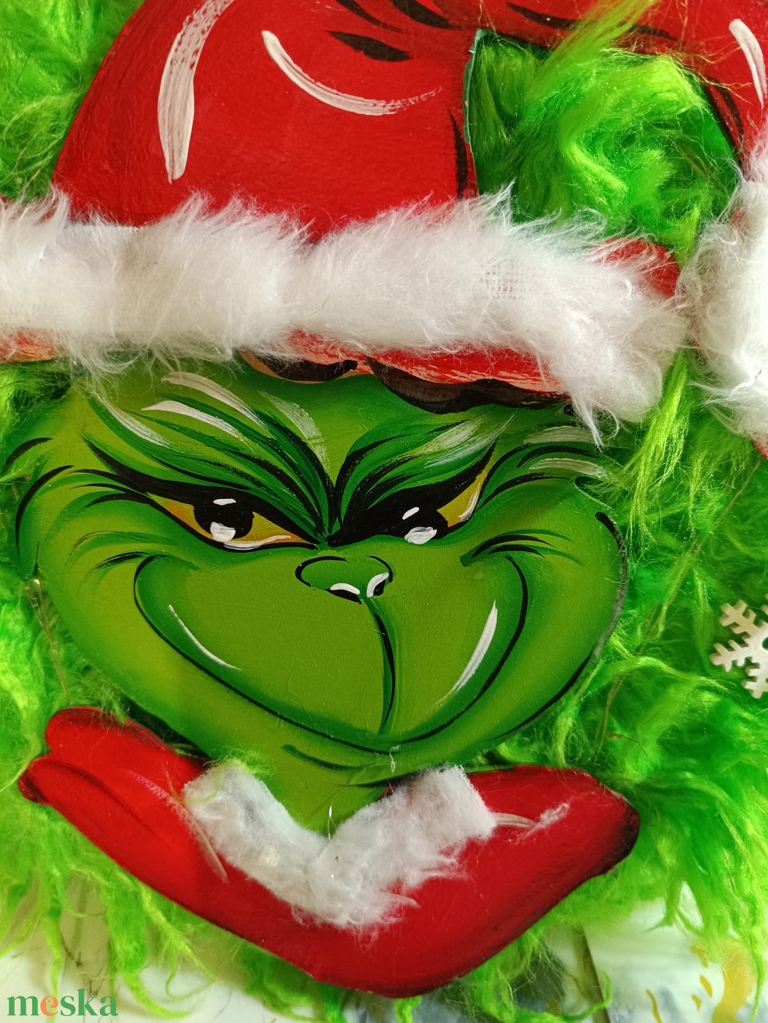 Grincs karácsonyi ajtókopogtató - karácsony - adventi díszek - adventi ajtódísz - Meska.hu