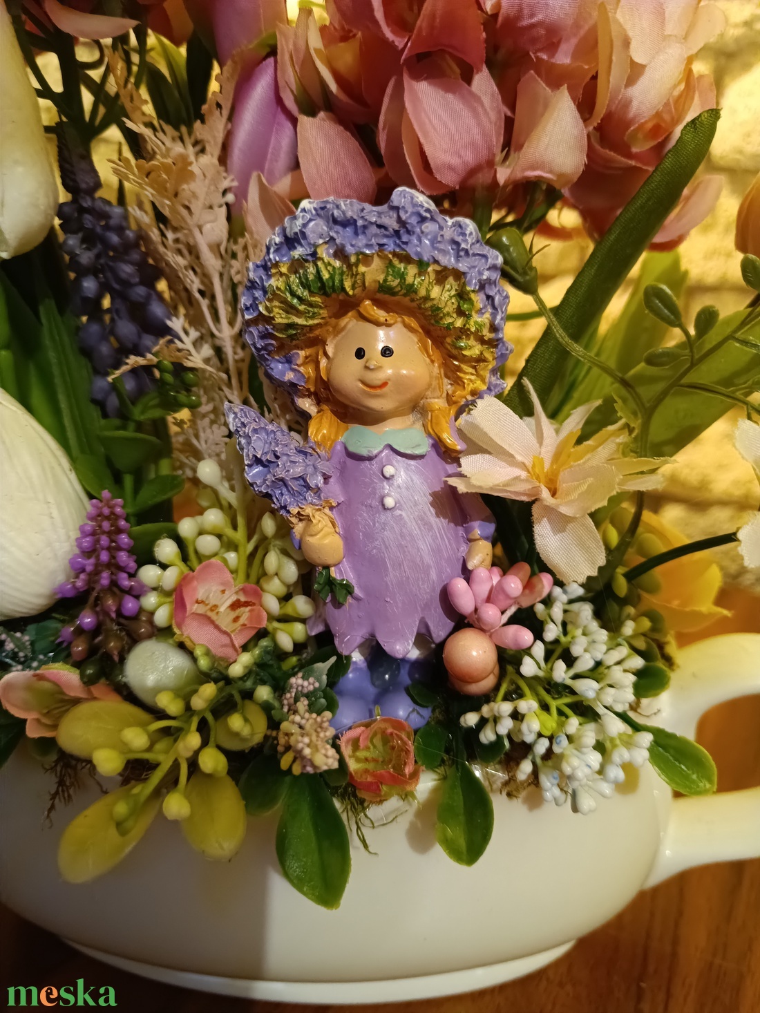 Levendulás kislány - otthon & életmód - dekoráció - asztal és polc dekoráció - asztaldísz - Meska.hu