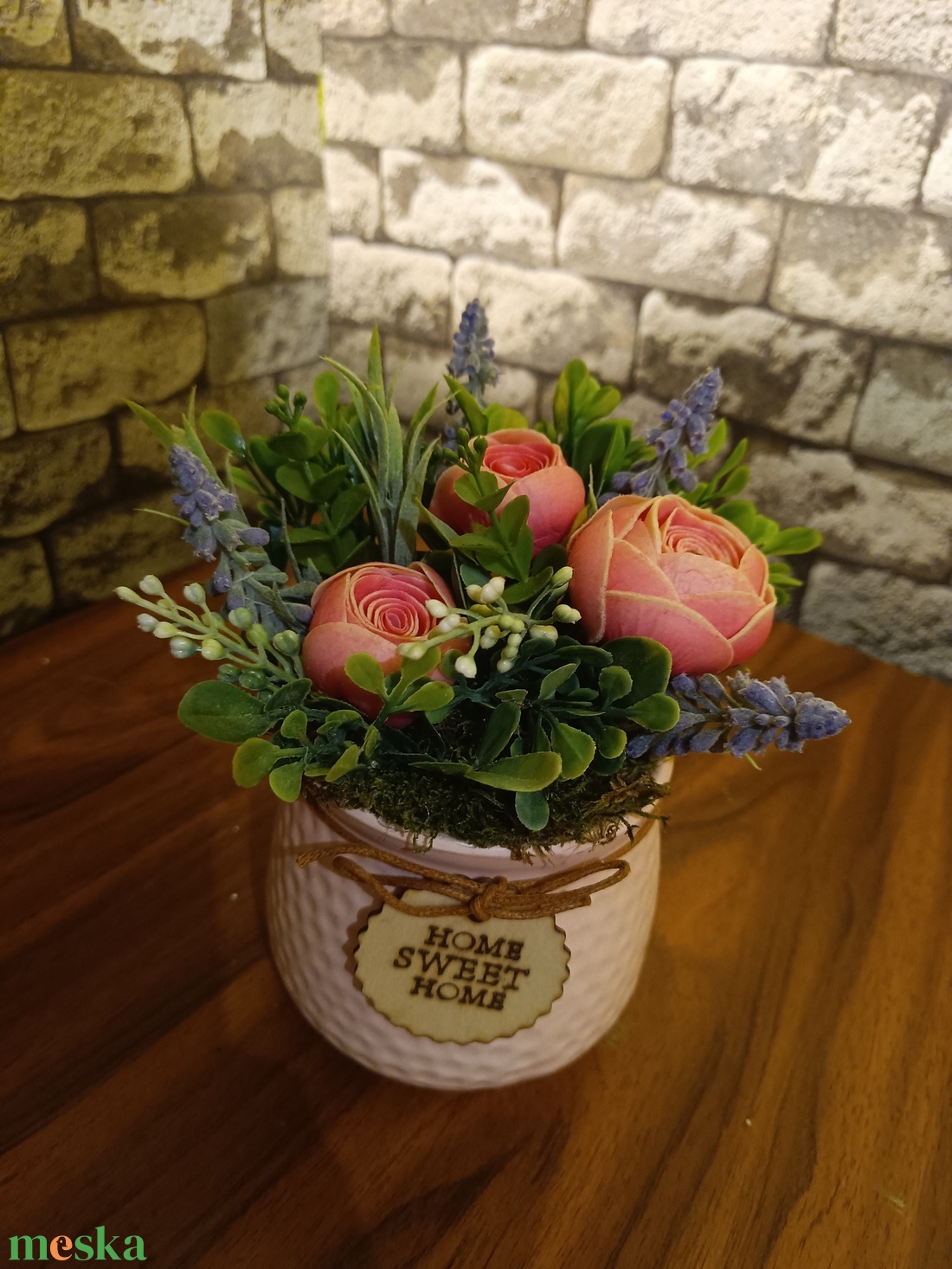 Home sweet tavaszi asztaldísz - otthon & életmód - dekoráció - asztal és polc dekoráció - asztaldísz - Meska.hu