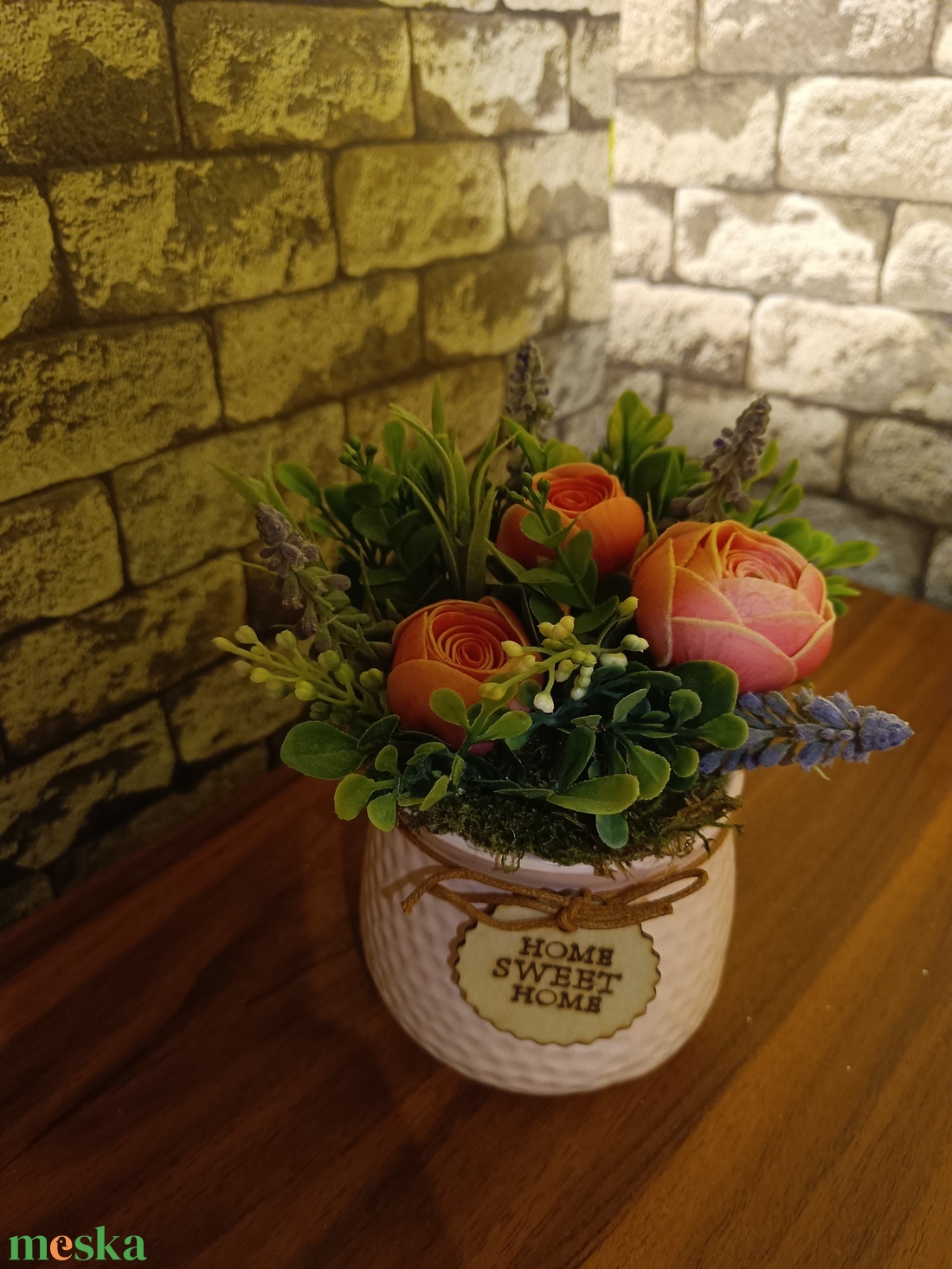 Home sweet tavaszi asztaldísz - otthon & életmód - dekoráció - asztal és polc dekoráció - asztaldísz - Meska.hu