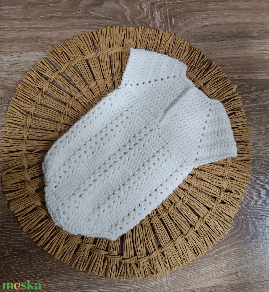 Horgolt kislány body újszülött fotózásra - baba - mama - babafotózás - szett újszülött fotózásra - Meska.hu