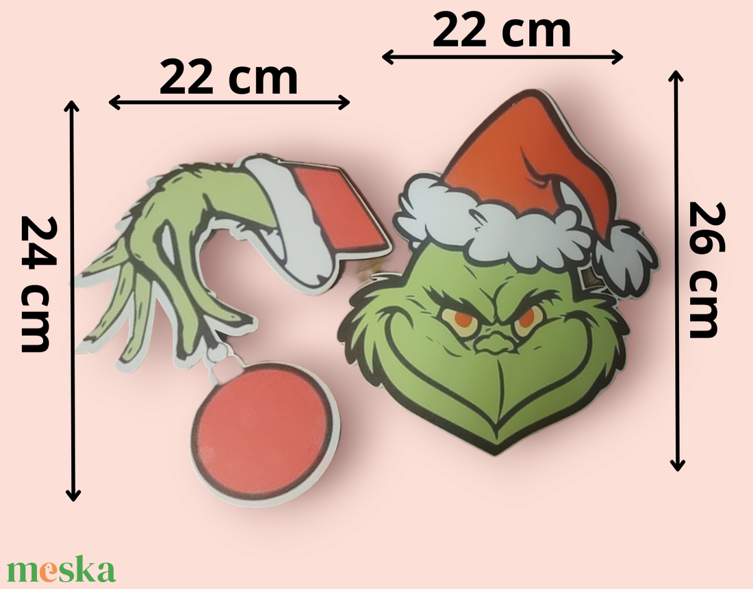 Grincs karácsonyfa dísz  - karácsony - karácsonyi lakásdekoráció - karácsonyfadíszek - Meska.hu