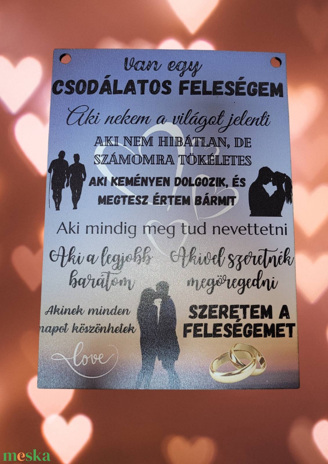 Ajándék tábla feleségnek - otthon & életmód - dekoráció - fali és függő dekoráció - falra akasztható dekor - Meska.hu