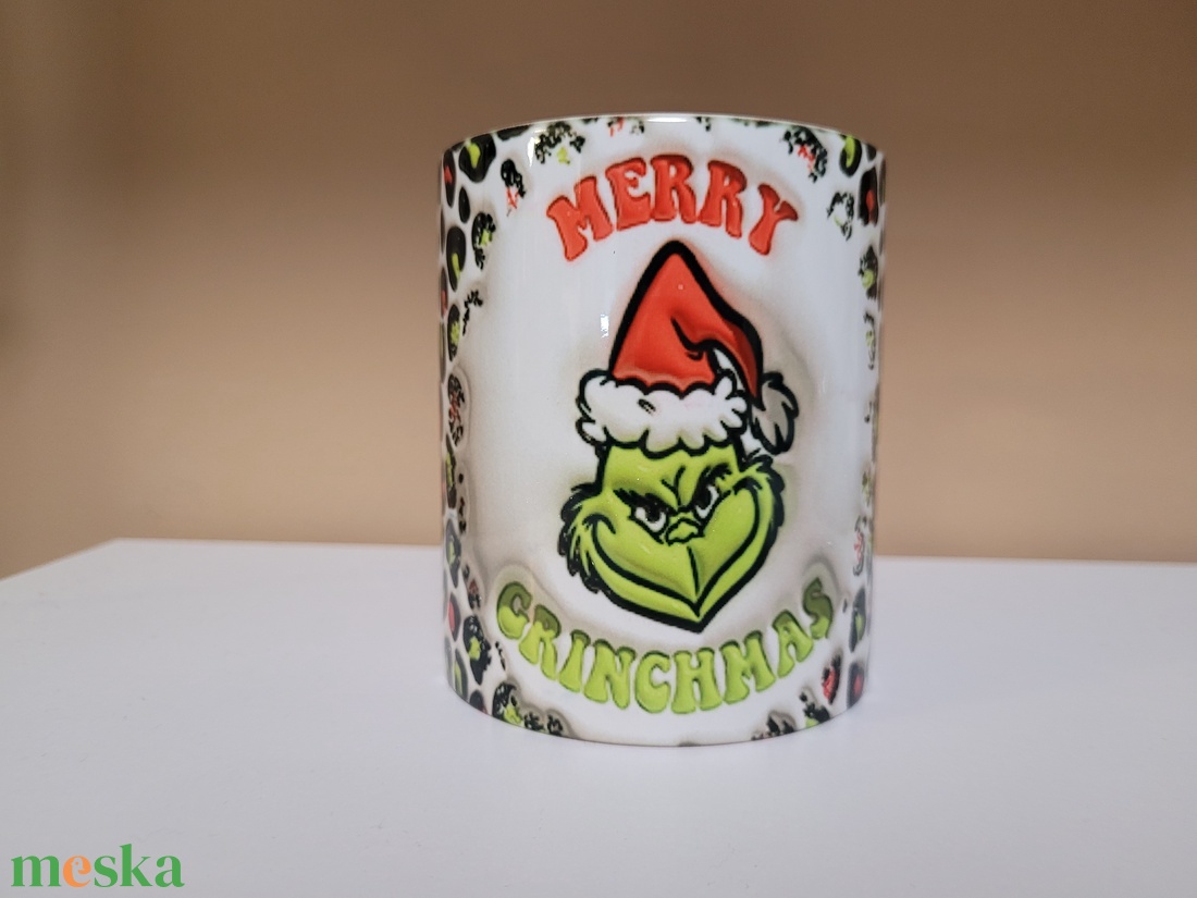 Grincs mintás 3 d hatású bögre  - otthon & életmód - konyhafelszerelés, tálalás - tálalás - bögre & csésze - Meska.hu