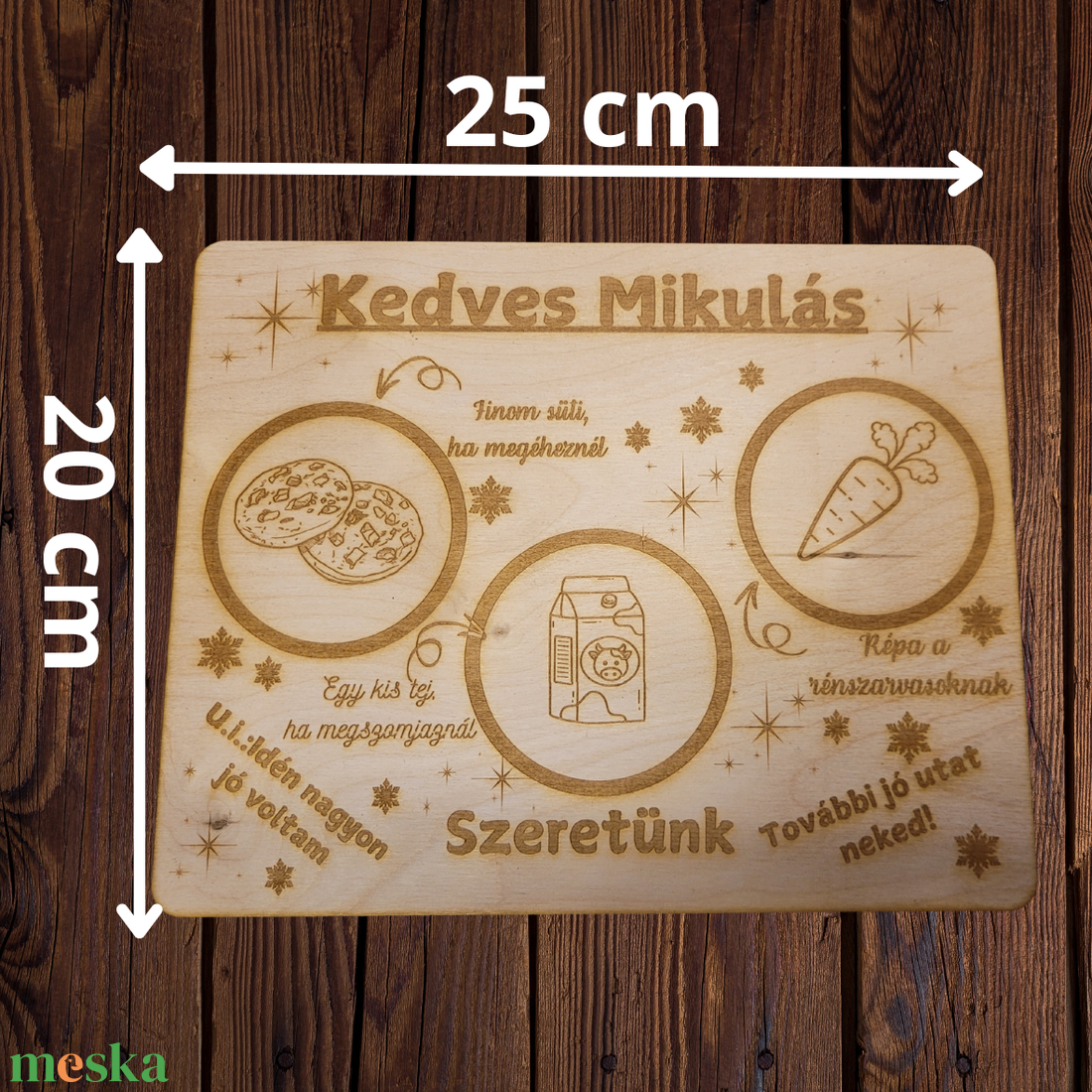 Mikulás kínáló tábla  - karácsony - mikulás - mikulás ajándékok - Meska.hu