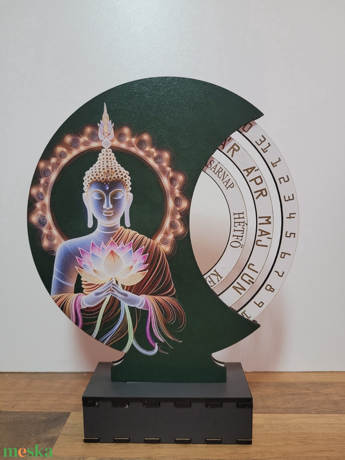 Öröknaptár buddha mintával  - otthon & életmód - dekoráció - fali és függő dekoráció - falinaptár & öröknaptár - Meska.hu