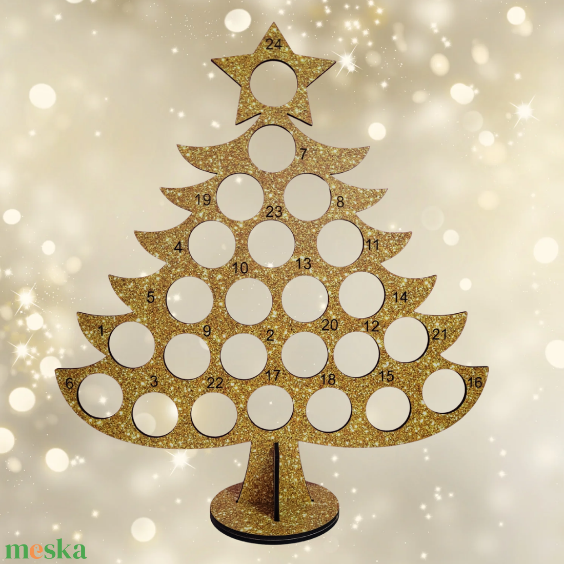 Fenyőfás csokis adventi kalendárium  - karácsony - adventi díszek - adventi naptár - Meska.hu