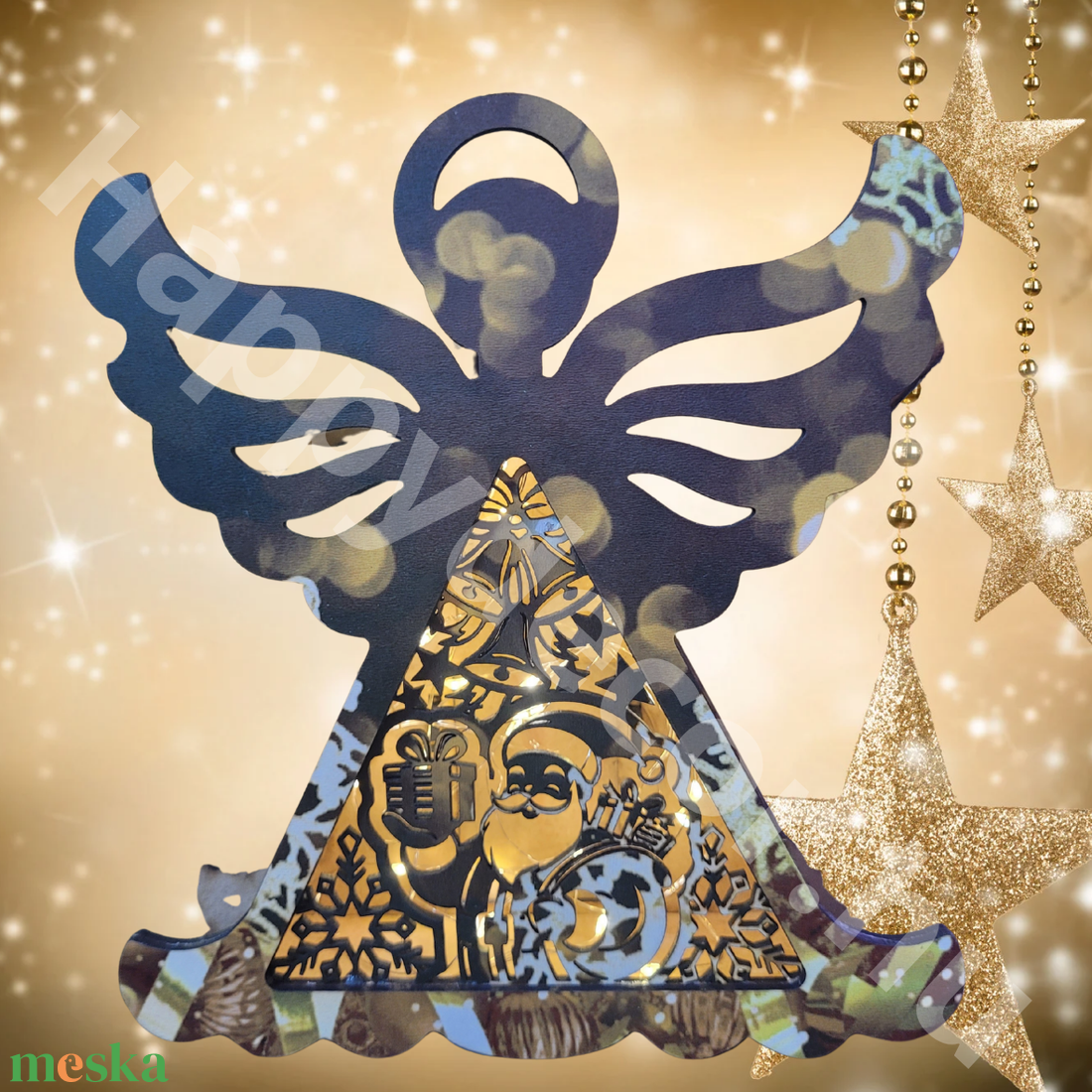 Angyalos led dekor lámpa  - otthon & életmód - lámpa - asztali lámpa - Meska.hu