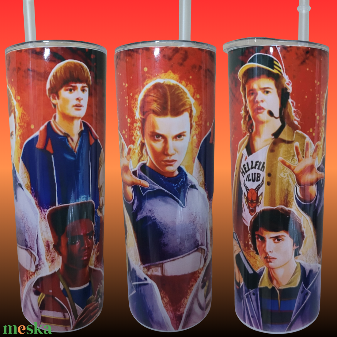 Stranger things termosz  - otthon & életmód - konyhafelszerelés, tálalás - italos kellékek - termoszok - Meska.hu