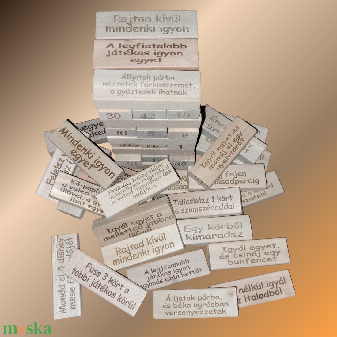 Részeges jenga a legjobb bulikhoz  - játék & sport - táblajáték és kártyajáték - társasjátékok - dobókocka - Meska.hu