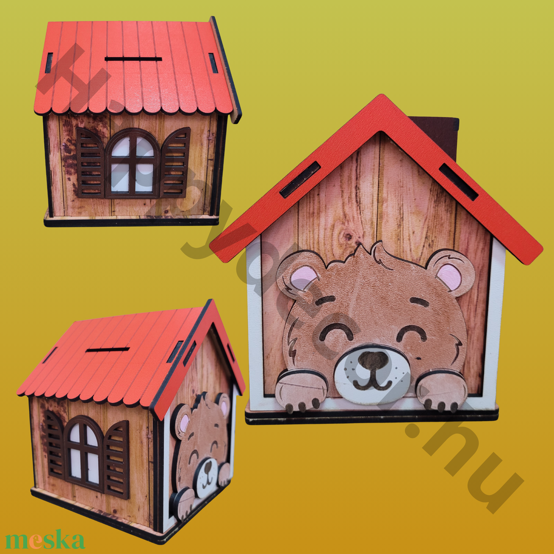 Macis fa persely  - otthon & életmód - dekoráció - asztal és polc dekoráció - persely - Meska.hu