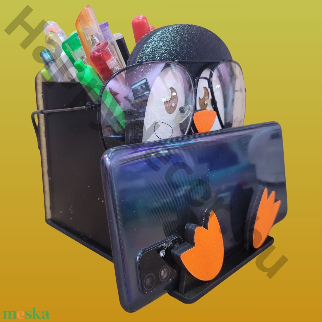 Pingvines Asztali Rendező 3 az 1-ben - otthon & életmód - papír, írószer - ceruza & toll - Meska.hu