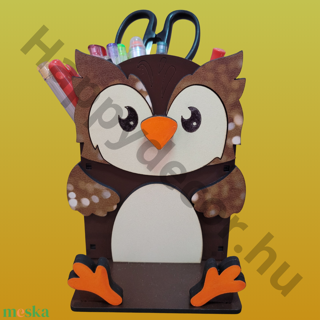 Állatkás Asztali Rendező bagoly 3 az 1-ben - otthon & életmód - papír, írószer - ceruza & toll - Meska.hu