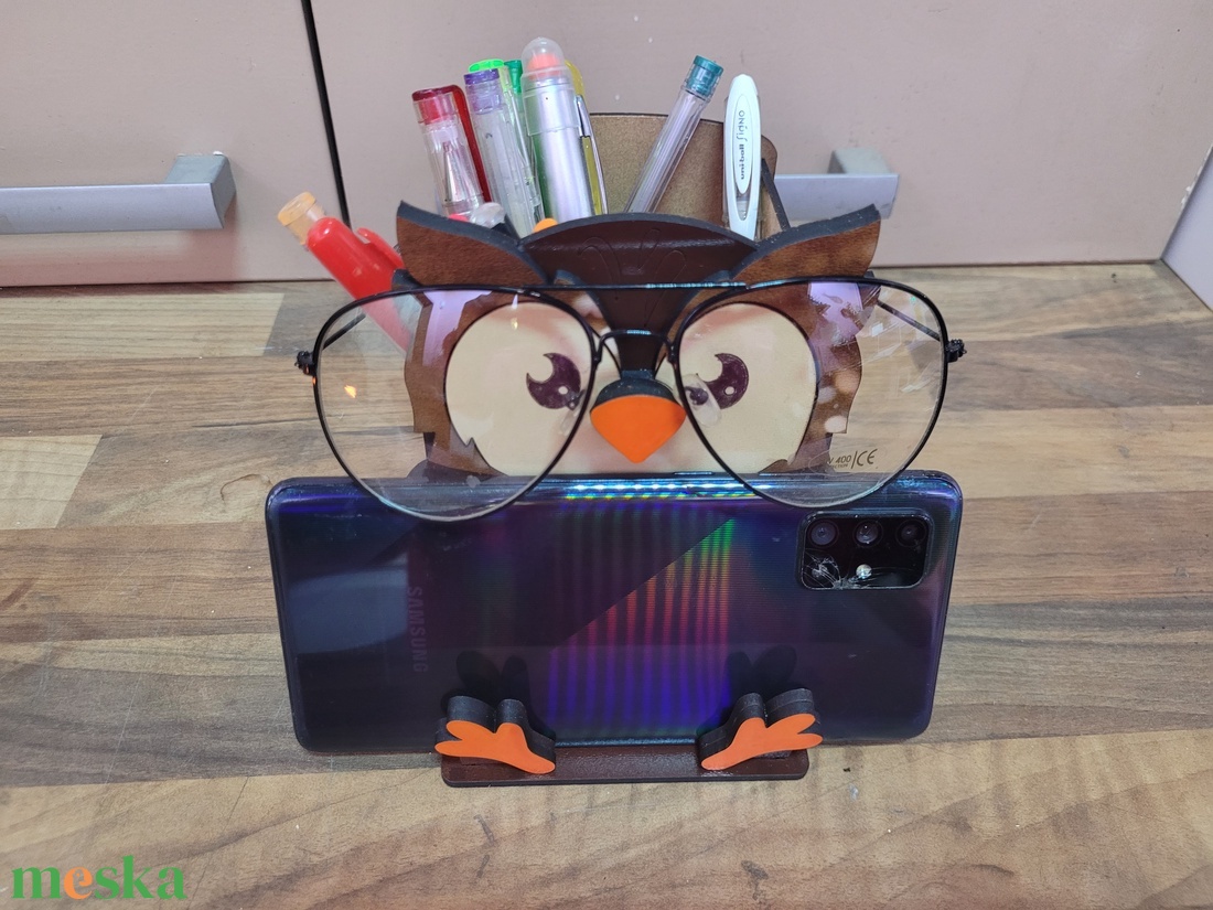 Állatkás Asztali Rendező bagoly 3 az 1-ben - otthon & életmód - papír, írószer - ceruza & toll - Meska.hu