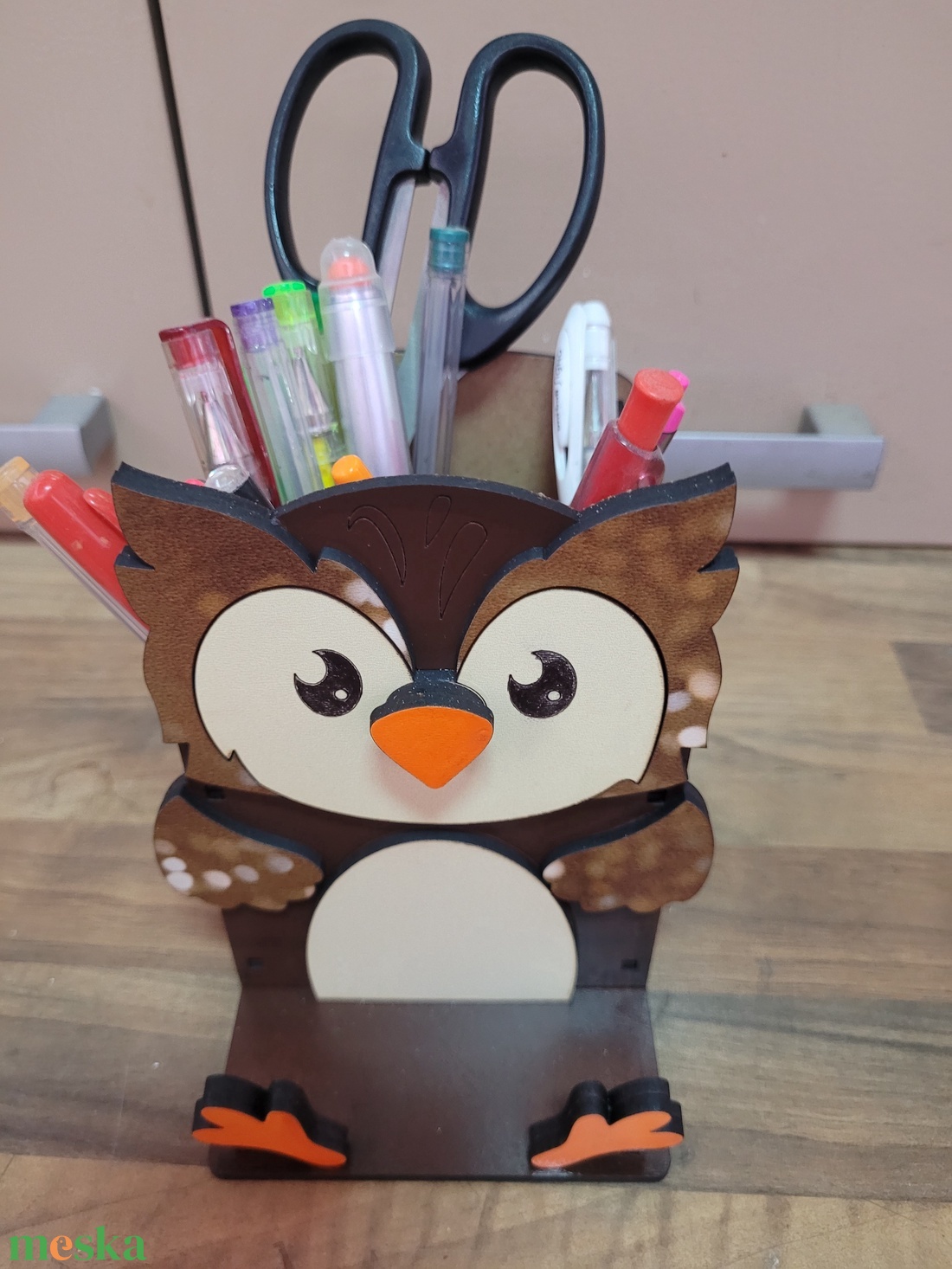 Állatkás Asztali Rendező bagoly 3 az 1-ben - otthon & életmód - papír, írószer - ceruza & toll - Meska.hu