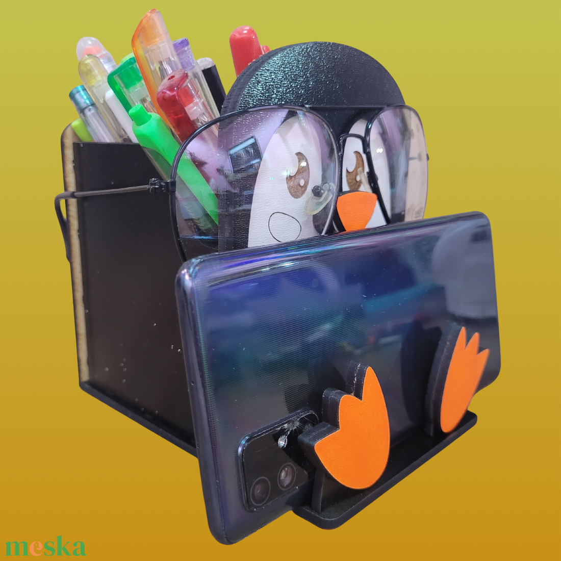 Pingvines Asztali Rendező 3 az 1-ben - otthon & életmód - papír, írószer - ceruza & toll - Meska.hu