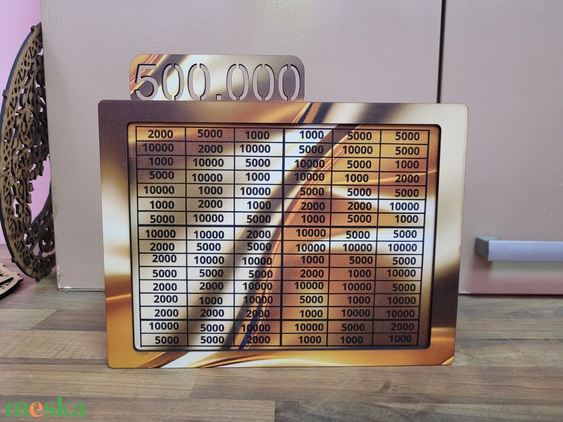 500.000 Ft megtakarítási persely  - otthon & életmód - dekoráció - asztal és polc dekoráció - persely - Meska.hu