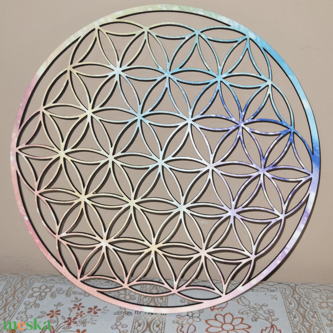 Színes harmónia otthonodban � 25 cm-es Élet virága dekoráció - otthon & életmód - dekoráció - fali és függő dekoráció - falra akasztható dekor - Meska.hu