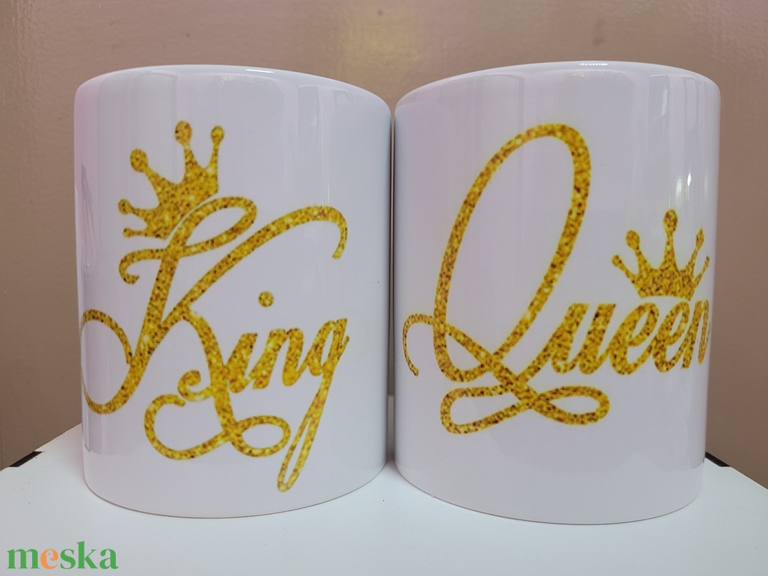 Páros bögre King-queen  - otthon & életmód - konyhafelszerelés, tálalás - tálalás - bögre & csésze - Meska.hu