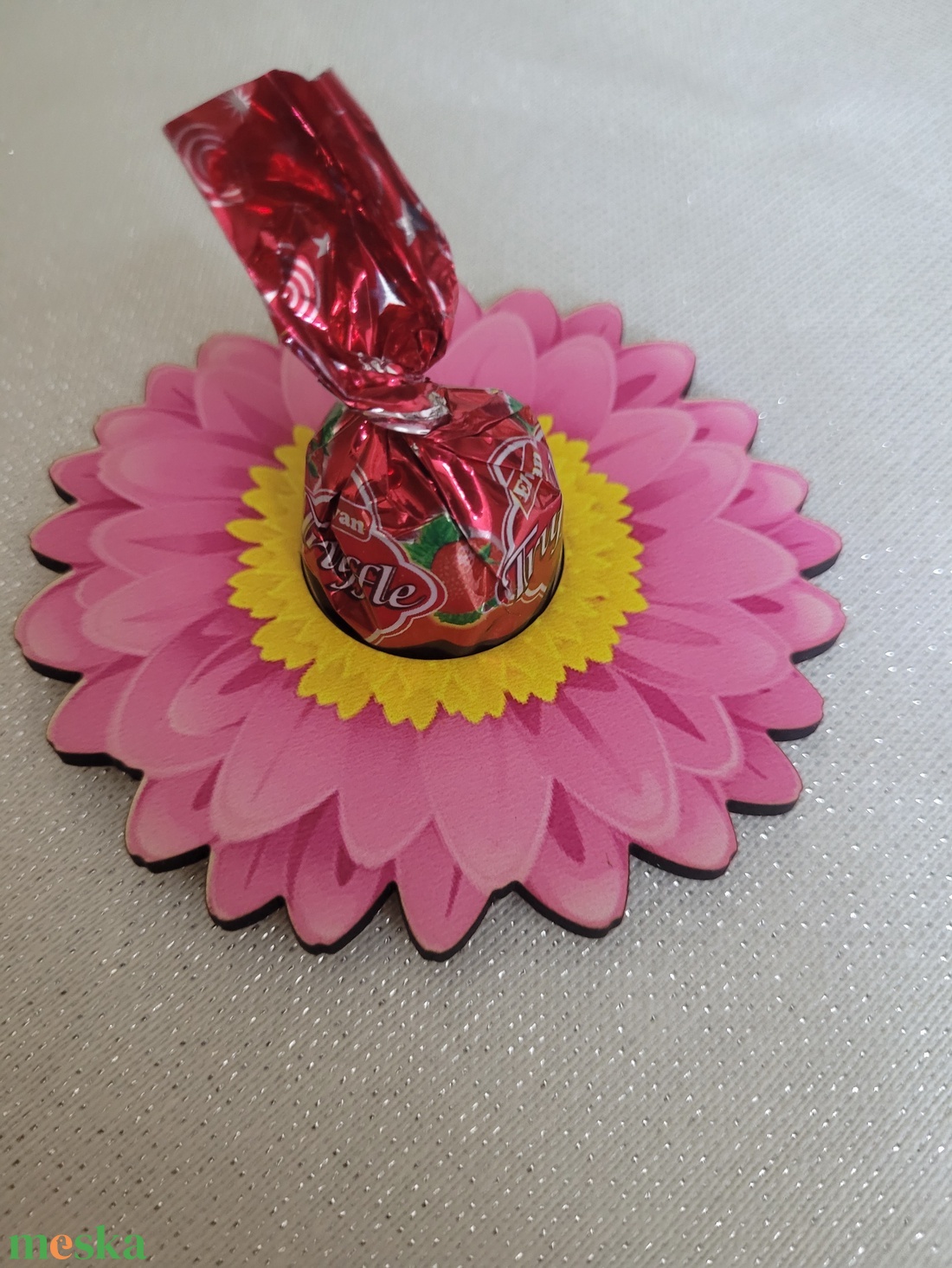 Fa virág csokival a közepén  - otthon & életmód - vallás - temetkezési tárgy - sírcsokor, virág dekoráció - Meska.hu