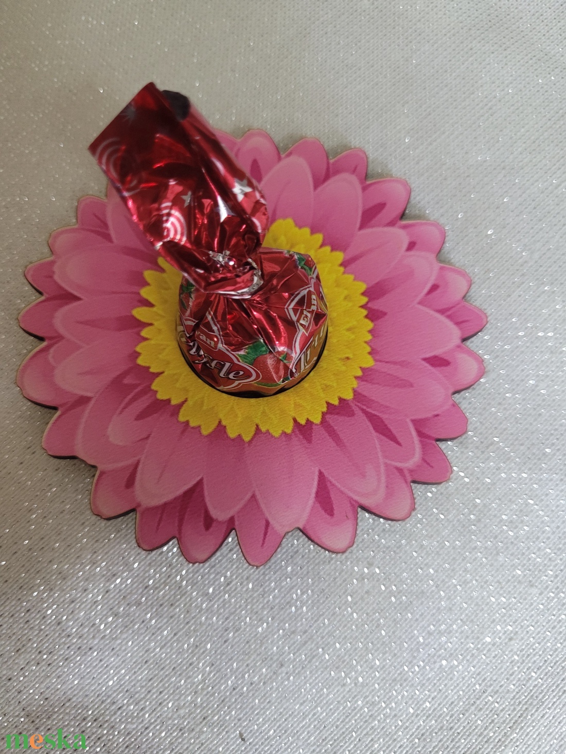 Fa virág csokival a közepén  - otthon & életmód - vallás - temetkezési tárgy - sírcsokor, virág dekoráció - Meska.hu