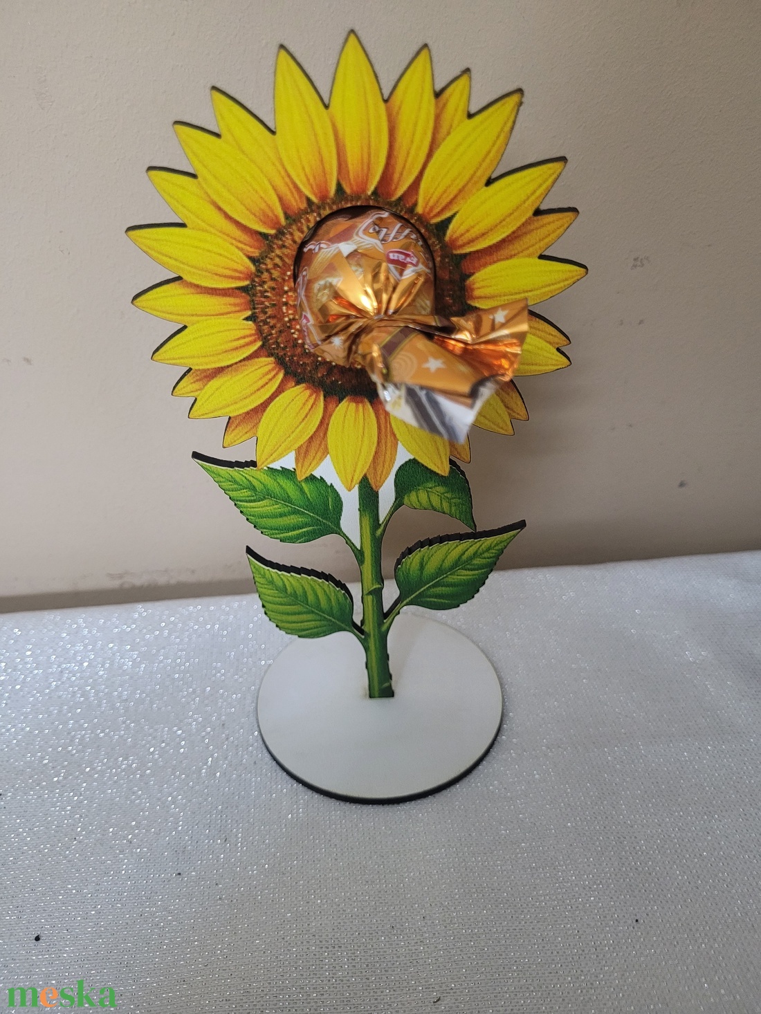 Fa virág csokival a közepén  - otthon & életmód - vallás - temetkezési tárgy - sírcsokor, virág dekoráció - Meska.hu